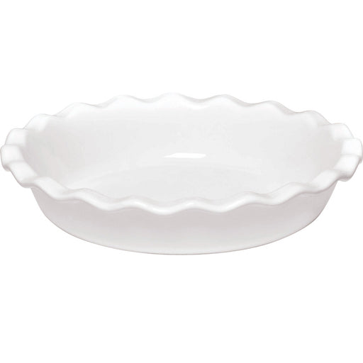 Emile Henry Made in France HR Ceramic 9-inch Pie Dish, White