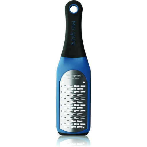 Microplane Artisan Series Medium Ribbon Cheese Grater and Zester, Blue