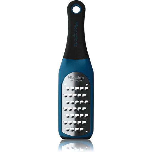 Microplane Artisan Series Extra Coarse Cheese Grater and Zester, Blue