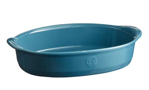 Emile Henry Ultime Large Oval Baking Dish, Mediterranean Blue