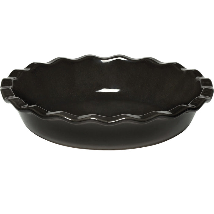 Emile Henry Made in France HR Ceramic 9-inch Pie Dish, Charcoal