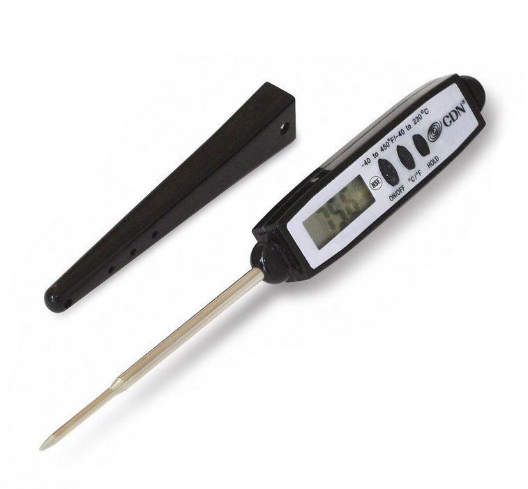 CDN ProAccurate Quick Read Waterproof Pocket Thermometer With Sheath, Black