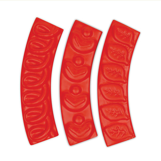 Talisman Designs Pie Crust Pastry Stamps and Embossers, Set of 3, Red