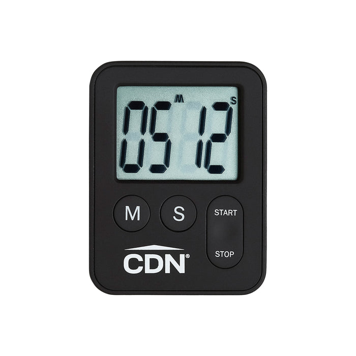 CDN Digital Mini Kitchen Timer with Easy to Read Display and Magnetic Back, 100 Minute, Black