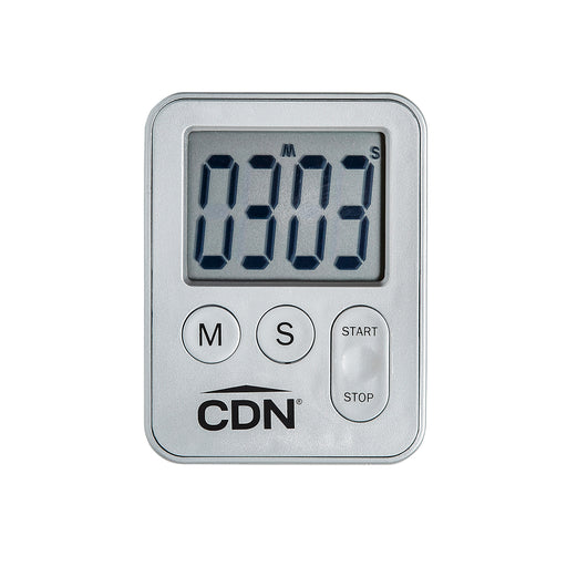CDN Digital Mini Kitchen Timer with Easy to Read Display and Magnetic Back, 100 Minute, Silver