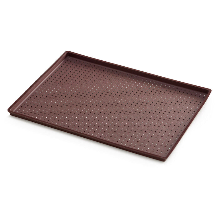Lekue Silicone Perforated Pizza Mat, 11-Inch x 9-Inch, Brown