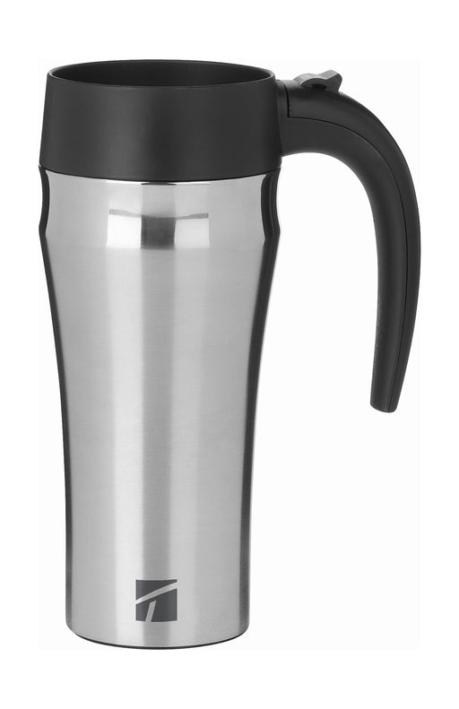 Trudeau 16 Ounce Stainless Steel  Journey Travel Mug, Silver