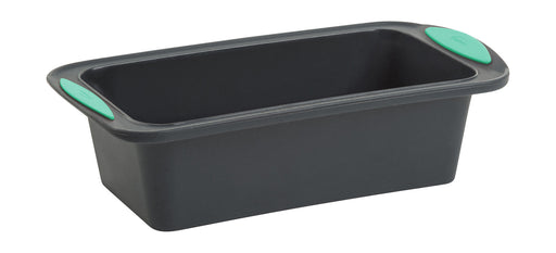 Trudeau Structure Silicone 8.5 x 4.5 Inch Loaf Pan, Grey/Mint