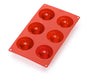 Lekue Silicone 6 Cavity Mini Savarin Baking Mold, Red
