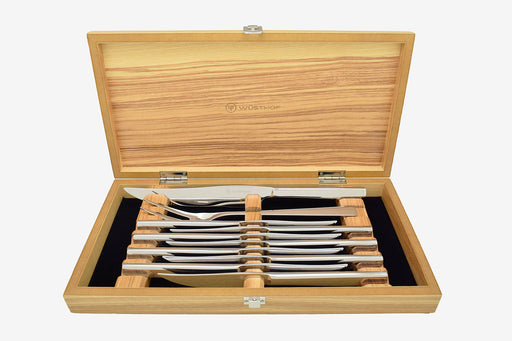 Wusthof 10 Piece Stainless Steak Knife & Carving Set In Presentation Box