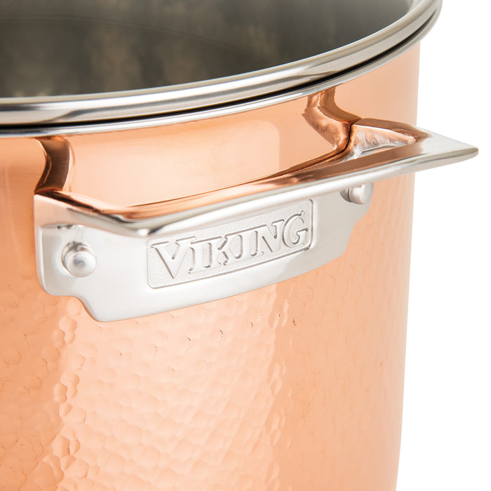 Viking Copper Clad 3-Ply Hammered 10 Piece Cookware Set