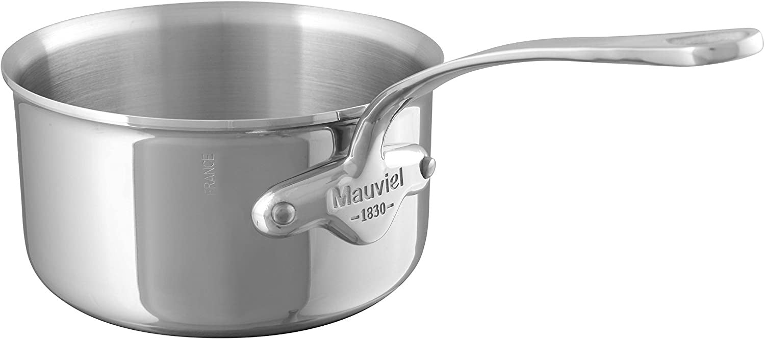 Mauviel M'Cook 1.2 Quart Stainless Steel Saucepan, 5.5 Inch