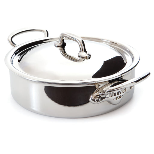 Mauviel M'Cook 3.4 qt. Stainless Steel Rondeau With Lid