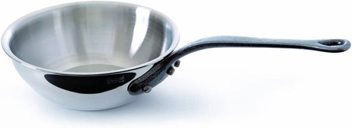 Mauviel M'Cook Ci Stainless Steel Curved Splayed Saute Pan, 8.5 Inch