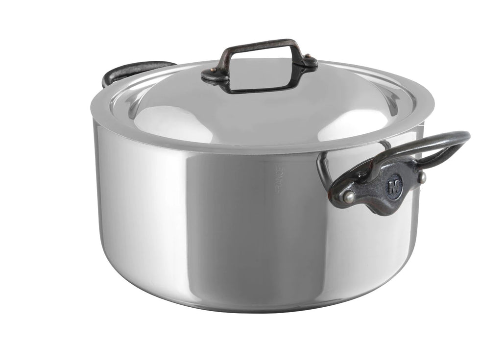 Mauviel M'Cook Ci Stainless Steel Stewpan With Lid, 11 Inch