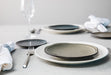 D&V Ston Porcelain Dinnerware Dinner Platter, 14-Inch, Set of 3, Mist
