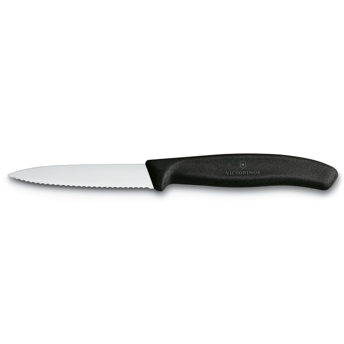 Victorinox Swiss Classic 3.25" Serrated Paring Knife, Black