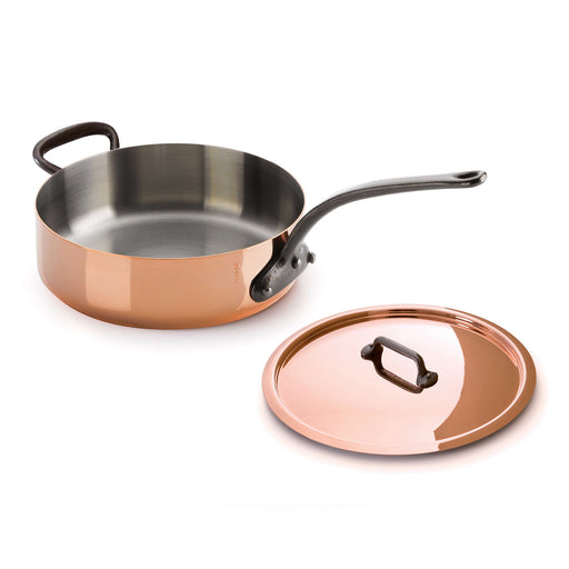 Mauviel M'150 Ci Saute Pan With Lid, 10.2 Inch