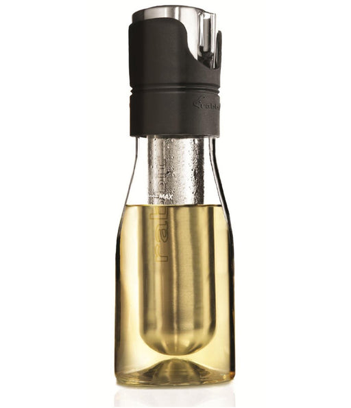 Metrokane Rabbit Wine Chilling Carafe Black Chiller Cold White Glass 6520