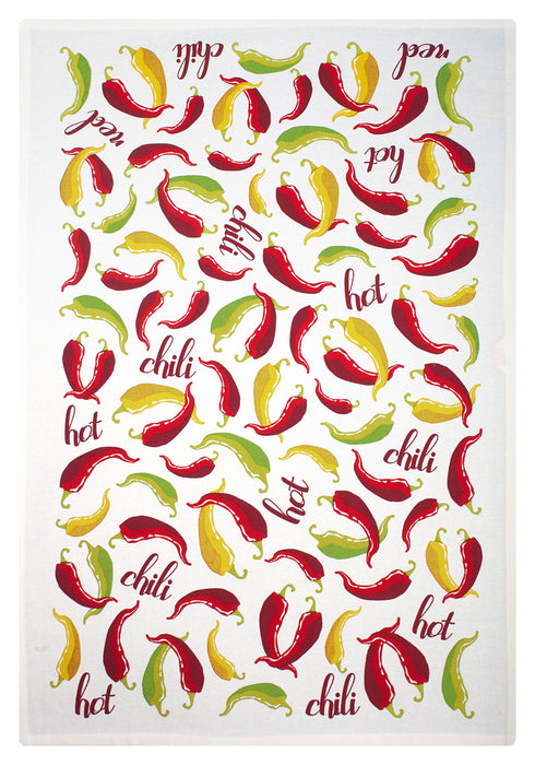 MU Kitchen Designer Print Kitchen Towel, Multiple Designs, Chili Peppers