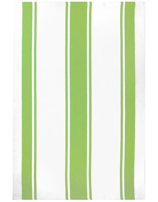 MU Kitchen Classic Cotton Stripe Towel, 20 x 30 Inch, Green