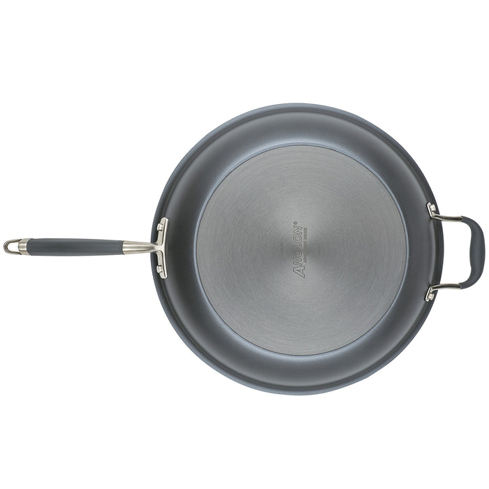 Anolon Advanced Home Hard-Anodized Nonstick Frying Pan with Helper Handle, 14.5-Inch, Moonstone
