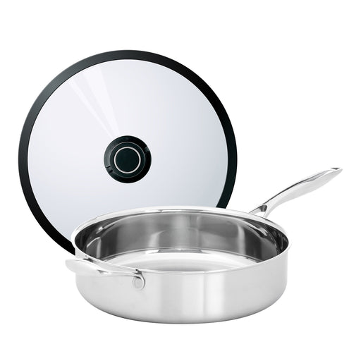 Frieling Black Cube Stainless 4.5 Quart Saute Pan with Lid, 11-Inch