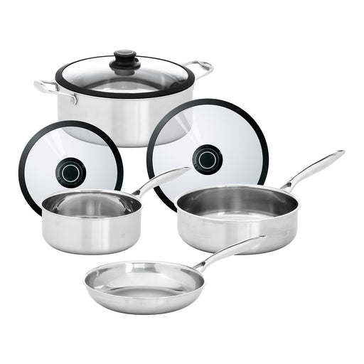 Frieling Black Cube Stainless 7 Piece Cookware Set