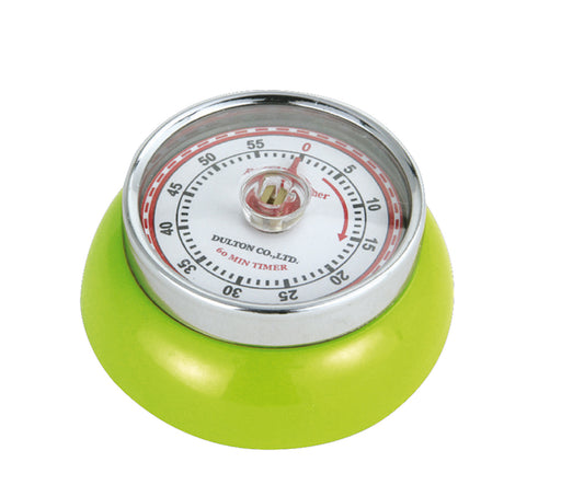 Zassenhaus Magnetic Retro 60 Minute Kitchen Timer, 2.75-Inch, Kiwi