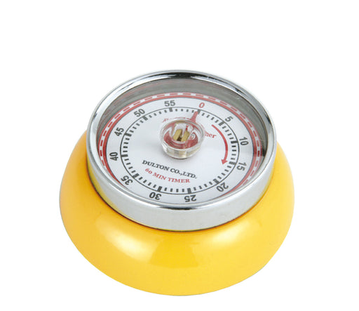Zassenhaus Magnetic Retro 60 Minute Kitchen Timer, 2.75-Inch, Yellow