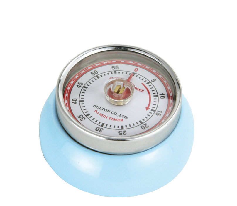 Zassenhaus Magnetic Retro 60 Minute Kitchen Timer, 2.75-Inch, Light Blue