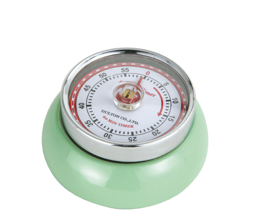 Zassenhaus Magnetic Retro 60 Minute Kitchen Timer, 2.75-Inch, Mint Green