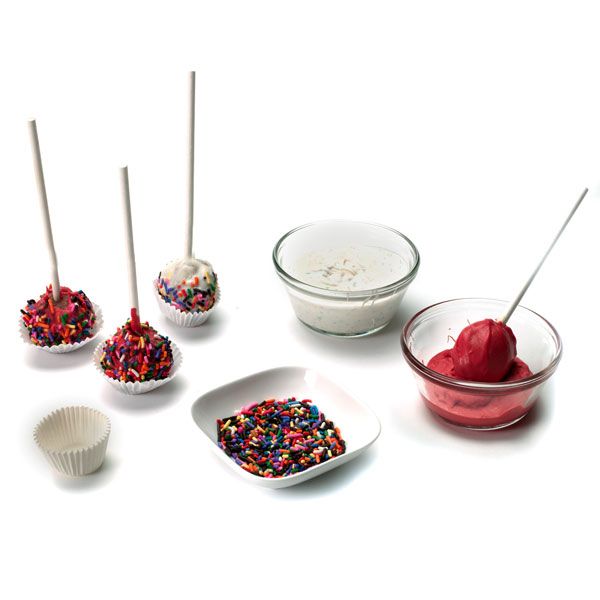 Norpro Silicone Cake Pop Pan with 20 Reusable Sticks, Red