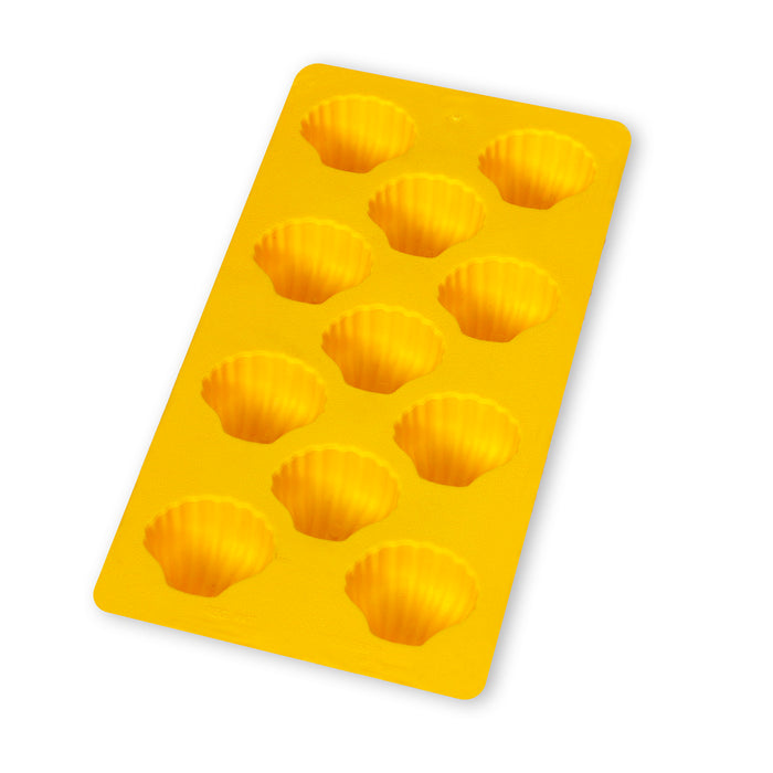 Lekue Shell Shapes Silicone Ice Cube Tray, Yellow