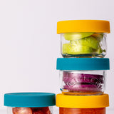 Kilner Storage Snack & Store Jars with Push Top Silicone Lids, Set of 2