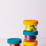 Kilner Storage Snack & Store Jars with Push Top Silicone Lids, Set of 2