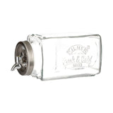 Kilner Glass Beverage Fridge Dispenser, 102oz Slim Drink Jar with Tap