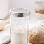 Kilner Sifter Jar Set, 0.5L Glass Baking Shaker with Mesh Lid and Cap