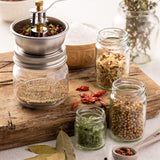 Kilner Seasoning Grinder, Refillable Glass Spice Mill with Stainless Steel Grinder