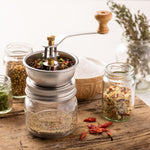 Kilner Seasoning Grinder, Refillable Glass Spice Mill with Stainless Steel Grinder