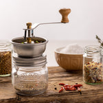 Kilner Seasoning Grinder, Refillable Glass Spice Mill with Stainless Steel Grinder