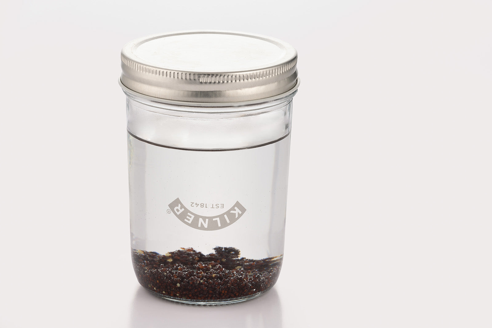 Kilner Food Prep Sprouting Set with Glass Jar and Ceramic Base
