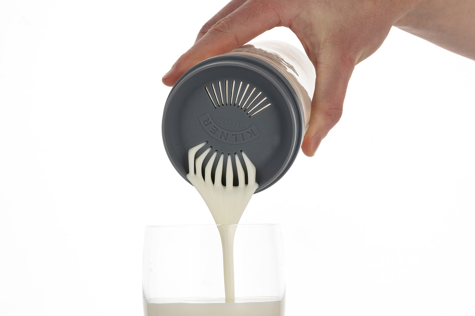 Kilner Kefir Set with Wide Mouth Jar, Silicone Strainer Cap, Stainless Steel Lid, 17 Ounce