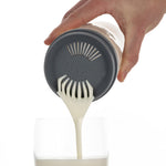 Kilner Kefir Set with Wide Mouth Jar, Silicone Strainer Cap, Stainless Steel Lid, 17 Ounce