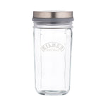 Kilner Kefir Set with Wide Mouth Jar, Silicone Strainer Cap, Stainless Steel Lid, 17 Ounce