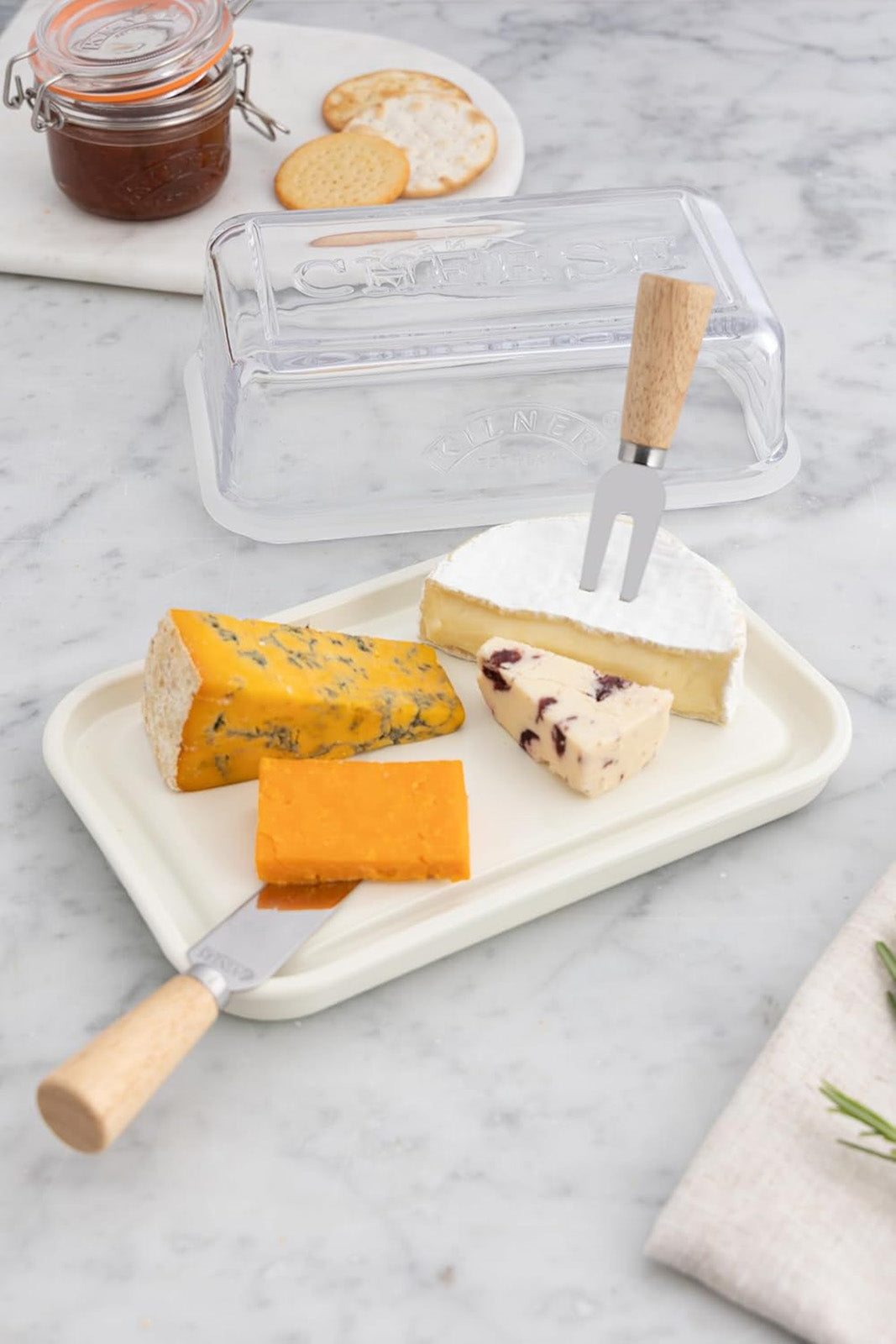 Kilner Fresh Cheese Storage Box with Ceramic Base