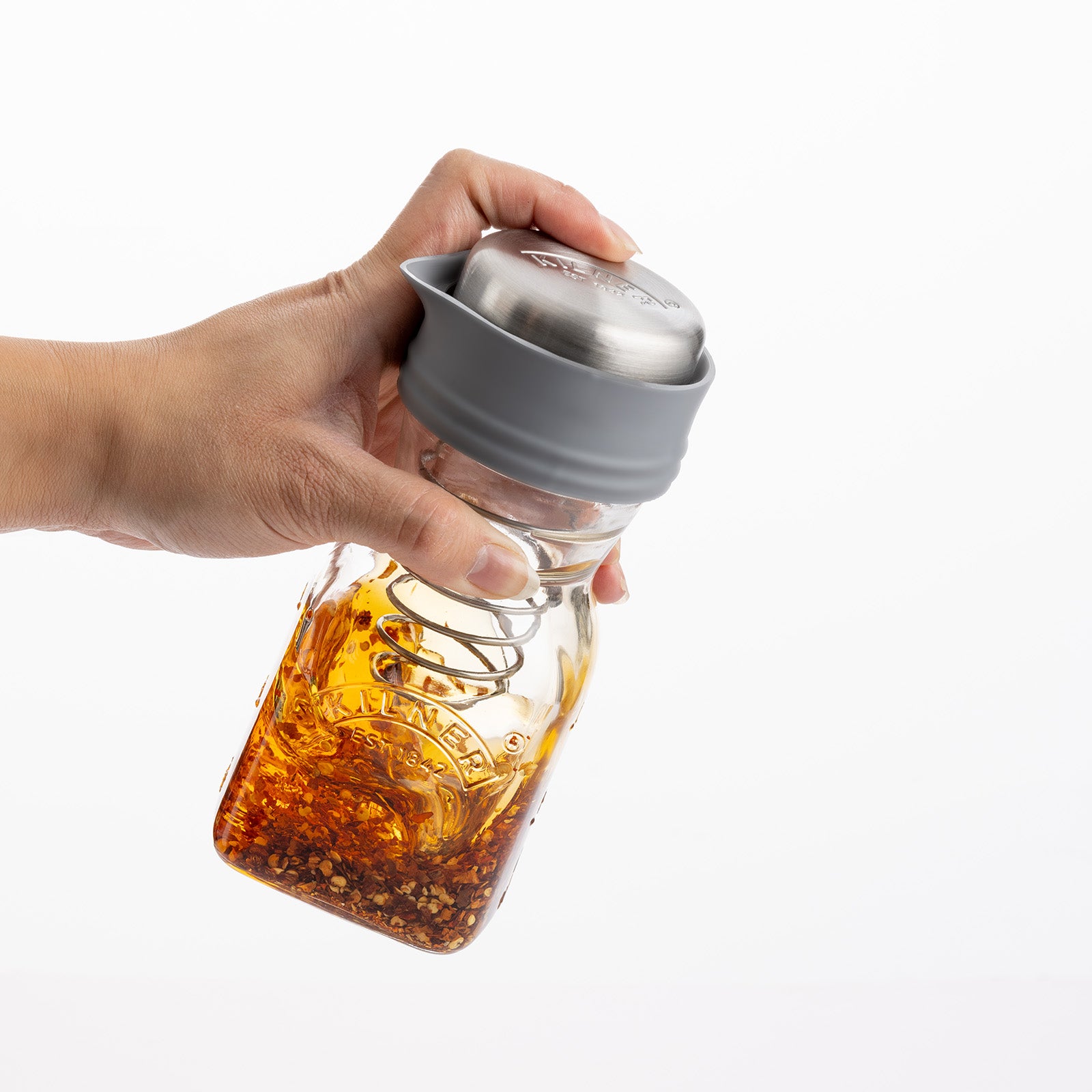 Kilner Salad Dressing Maker, Create Serve Store Homemade Dressings Vinaigrettes & Sauces, 16.9 Ounce