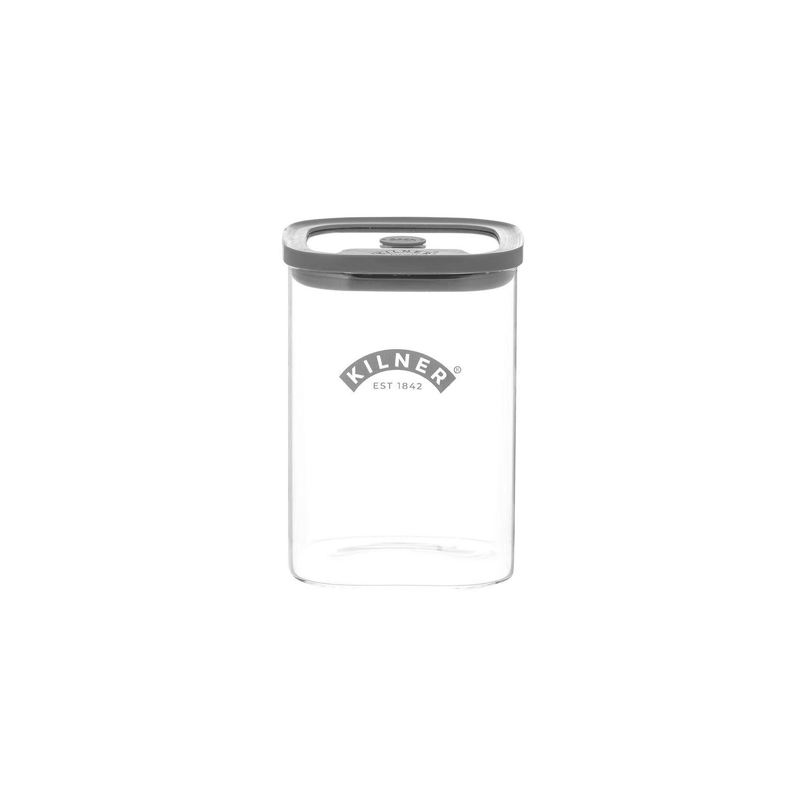 Kilner Fresh Storage Square Jar, Borosilicate Glass Food Container, 42.3 Ounce