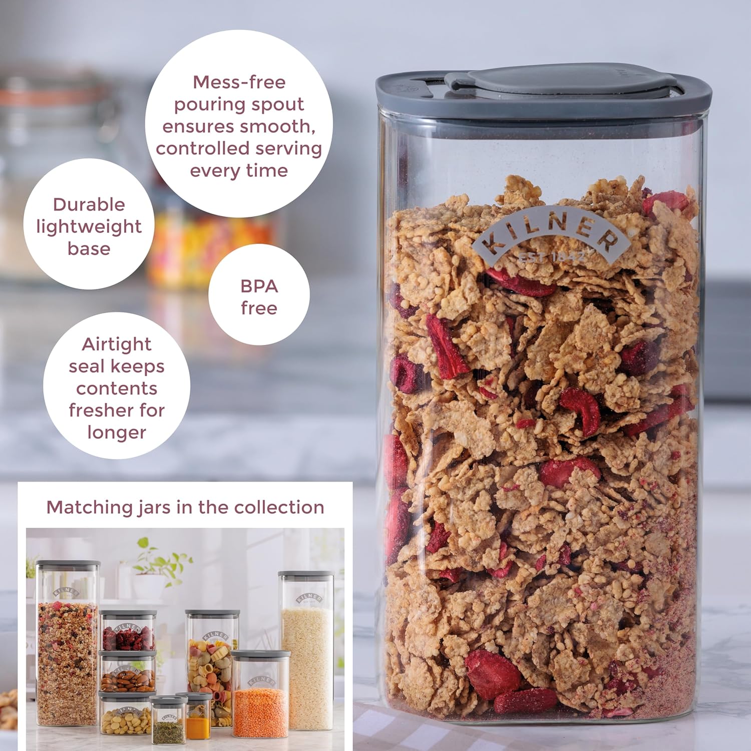 Kilner Fresh Storage Cereal Dispenser