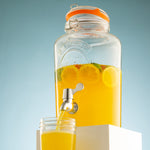 Kilner 2.1 Gallon Drink Dispenser, Large Glass Beverage Jar with Stainless Steel Tap